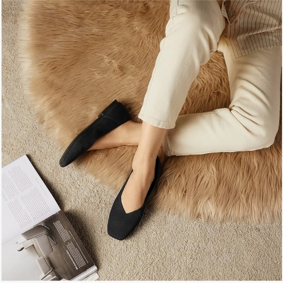 Square Toe Ballet Flats - Picture 1 of 9